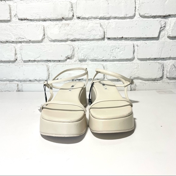 Zara NWT Cream Strappy Platform Sandals - Picture 2 of 7